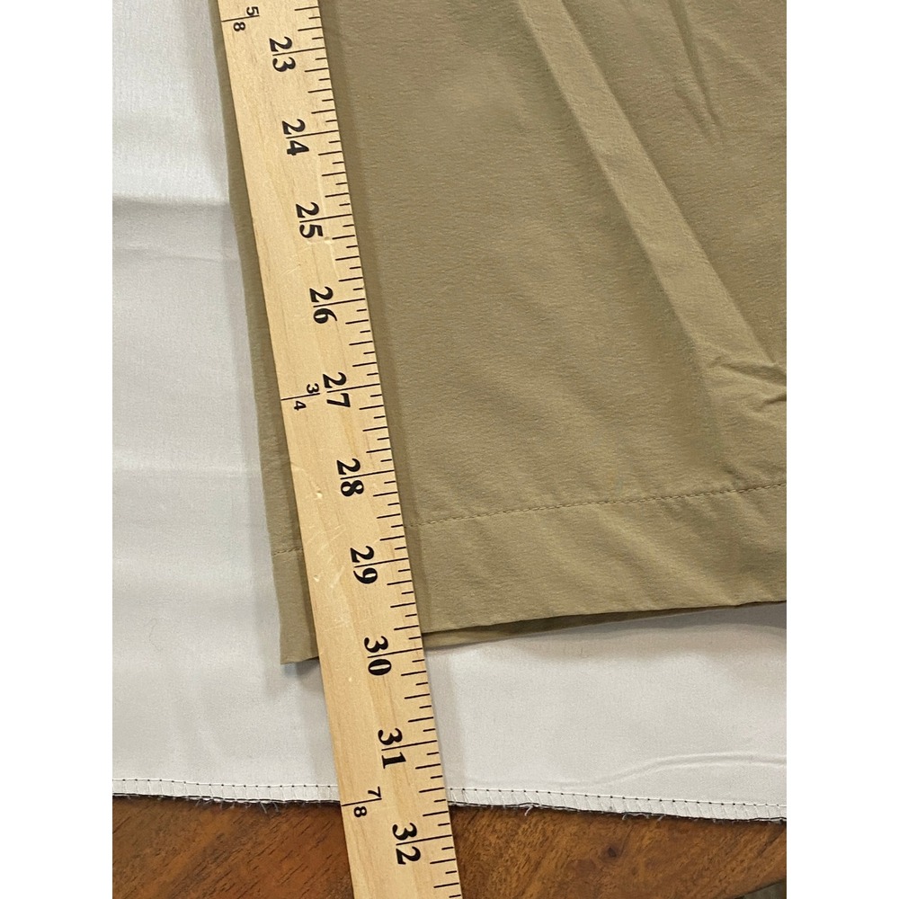Nike Mens XL Woven Sportswear Pants Tan Khaki Elastic Waist Zip Pocket Futura - Picture 13 of 13